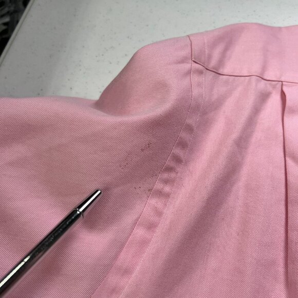 Vintage Polo Ralph Lauren Shirt Mens 17.5 34/35 Curham Pink Long Sleeve Button U - Picture 9 of 9